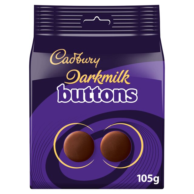 Botones gigantes de Cadbury Darkmilk Bolsa de chocolate 105G