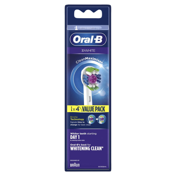 Oral-B 3D Weiße Zahnbürstenköpfe 4 pro Pack