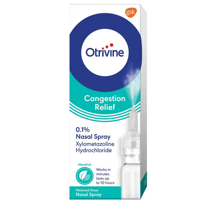 Spray nasal de soulagement de la congestion otrivine 10 ml