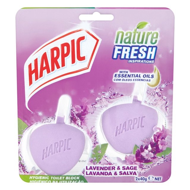 Harpic Active Fresh 6 Rim Block Lavender Limpiador de inodoro 2 x 40G
