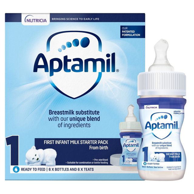 APTAMIL 1 Première lait de lait pour bébé pack de démarrage de la naissance 6 x 70 ml