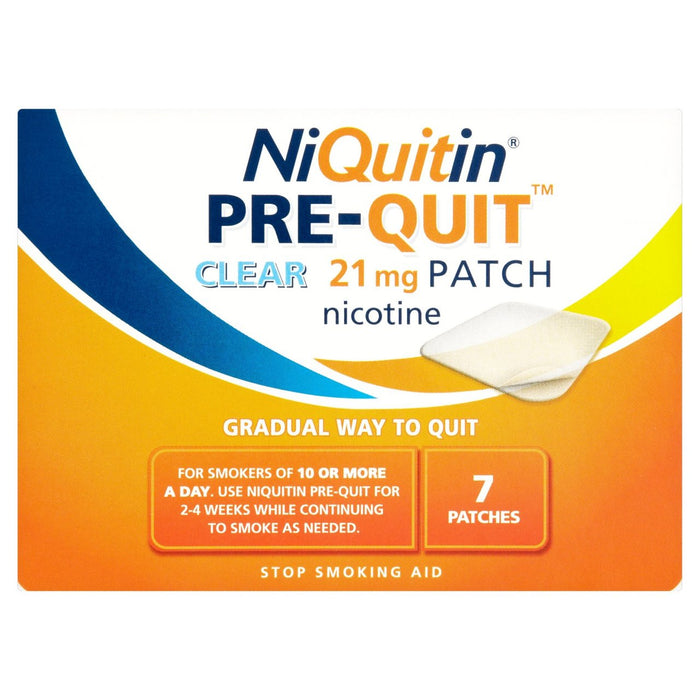Niquitina transparente 21 mg de parche de pre-quit 7 por paquete