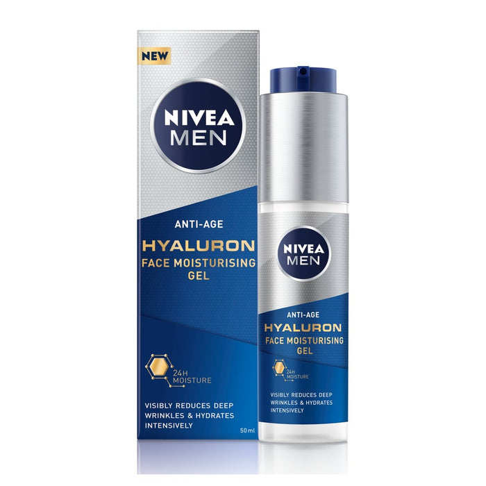 Nivea Männer Hyaluron Anti -Age Feuchtigkeitsfeuchtigkeits -Gel 50 ml