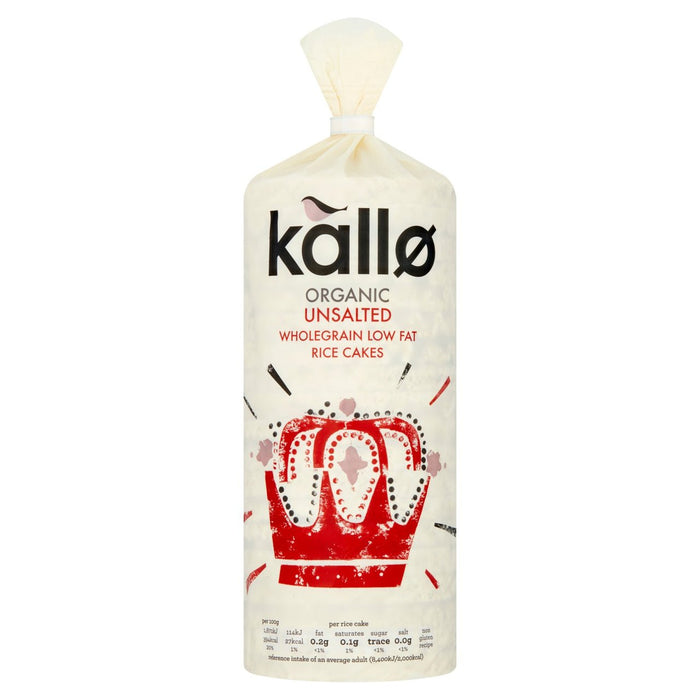 Kallo Organic non salé des gâteaux de riz 130g