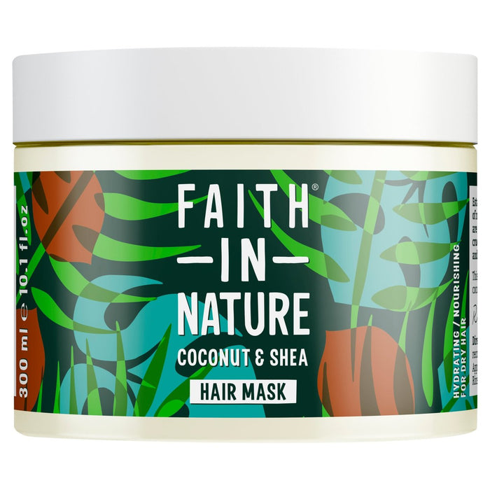 Glaube in Natur Kokosnuss & Shea Feuchtigkeitsfeuchter Haarmaske 300 ml