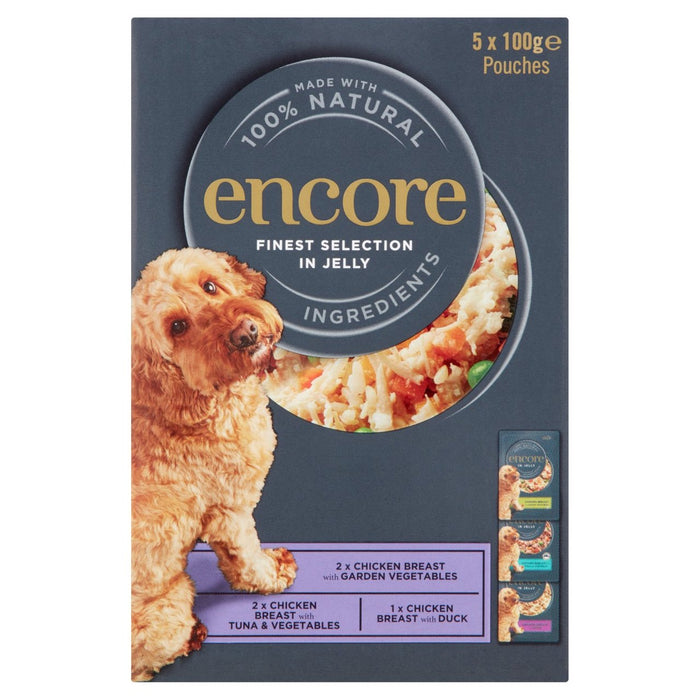 Encore Finest Collection Dog Pouch in Jelly 5 x 100g