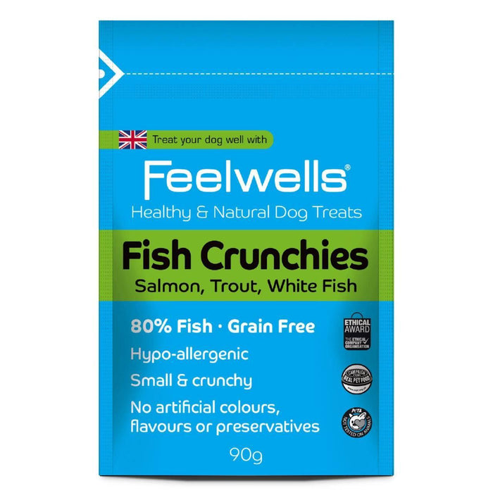 Feewells Fish Crunchies Grain Free Dog Treats 90g