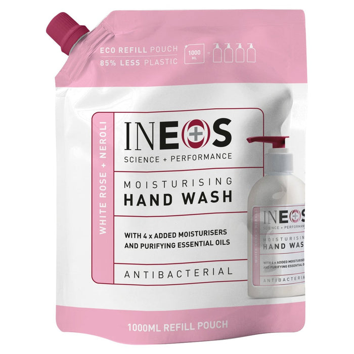 Ineos recarga a mano hidratante con rosa blanca y neroli 500ml