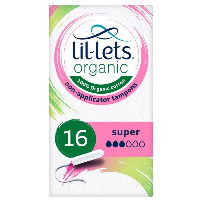 Lil-Lets Organic No Applicator Super 16 por paquete
