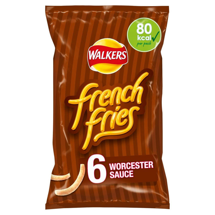 Walkers French Fries Worcester Sauce Snacks 6 par paquet