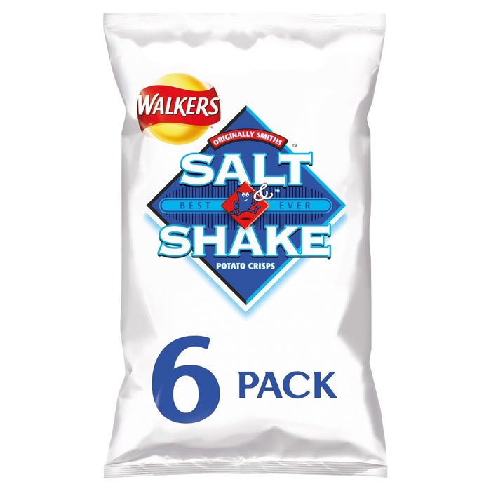 Walkers Salt & Shake Multipack Crisps 6 por paquete