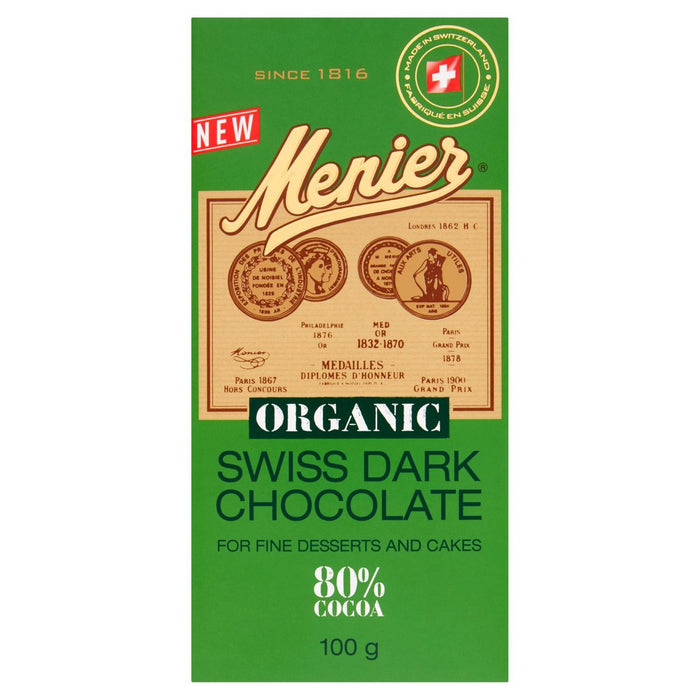 Menier orgánico 80% de chocolate negro 100g